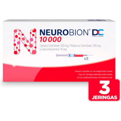 Neurobión DC Solución inyectable 3 jeringas Farmex-BanMedica-Persistente